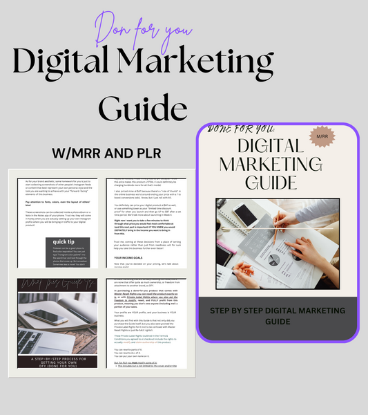 Digital Marketing Guide: Done for you w/MRR and PLR